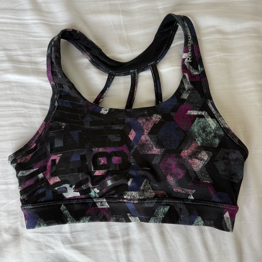 Reebok Women's Hexagon Pattern Sports Bra